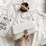 Crocodile Pattern PU Leather Handbags Female Shoulder Bag Ladies Armpit Bag