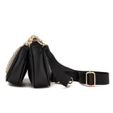 Vintage Chains Shoulder Bag Women PU Leather Crossbody Handbag Lady Pouch sac