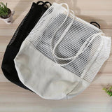 Canvas Multifunction Bag Hollow Mesh Large Capacity Shoulder Bag