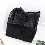 Canvas Multifunction Bag Hollow Mesh Large Capacity Shoulder Bag