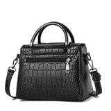 Crocodile Handle Bag Women Middle-aged Shoulder Tote Portable Handbag Purse
