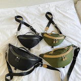 Nylon Crossbody Shoulder Bags for Women Solid Chest Bag Female
