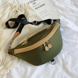 Nylon Crossbody Shoulder Bags for Women Solid Chest Bag Female