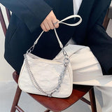 Heart Shape Embroidered Gothic Shoulder Bag