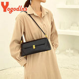 Retro Flap Underarm Bag for Women PU Leather Shoulder Bag Clutch Purrse