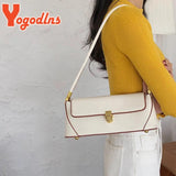 Retro Flap Underarm Bag for Women PU Leather Shoulder Bag Clutch Purrse
