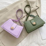 Crocodile Pattern Small Shoulder Bag for Women