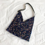 Sequined Shoulder Crossbody Bag Large Bucket Bag Girls Purse
