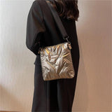 Quilted Crossbody Bag for Women, Padded Shoulder Handbag, Messenger Bag