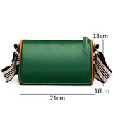 Lozenge Leather Female Messenger Bag Women Shoulder Bags