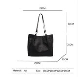 Large Capacity PU Leather Top-handle Bags for Women Female Purses and Handbags