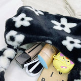 Flower Fluffy Shoulder Bag Autumn Women Bags