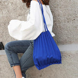 Japanese Style Women Handbag Pleats Wrinkle Bag Causual Shoulder Bag