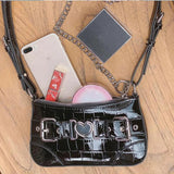 Y2k Hot Girls Underarm Bag Women PU Leather Shoulder Retro Crossbody Handbag