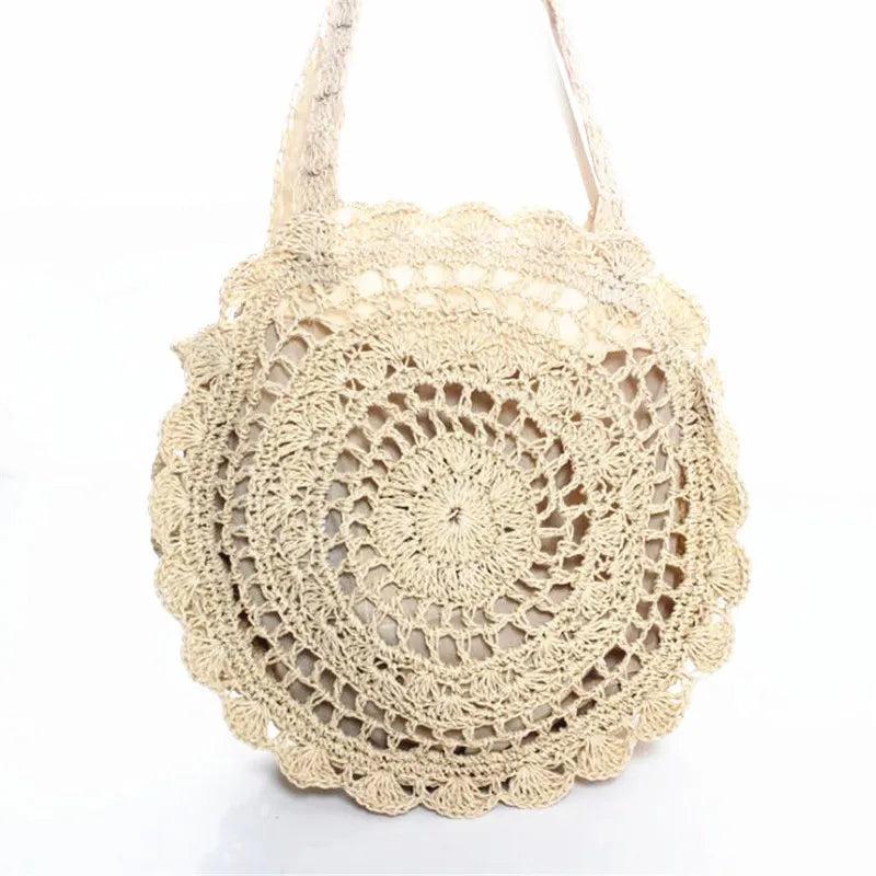 Women Travel Beach Bags Large Capacity Shopper Tote Ladies Hollow Shoulder Bags