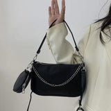2 Pc/Set Crossbody Bags Purses and Handbags For Women with Chain Shoulder