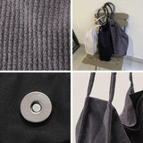 Corduroy Tote Bag Large Capacity Solid Handbag