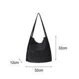 Corduroy Tote Bag Large Capacity Solid Handbag