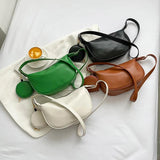 Solid Leather Purses and Handbags For Women Shoulder Crossbody Bags