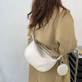 Solid Leather Purses and Handbags For Women Shoulder Crossbody Bags