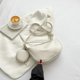 Solid Leather Purses and Handbags For Women Shoulder Crossbody Bags