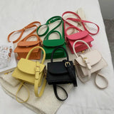 Mini PU Leather Crossbody Bag for Women with Flap Closure