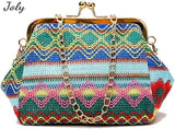 Hasp Ladies Straw Weave Handbags Summer Beach Female Rattan Small Purse