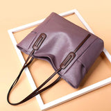 Retro Ladies Messenger Bag Large Capacity PU Shopping Bag