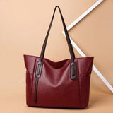 Retro Ladies Messenger Bag Large Capacity PU Shopping Bag