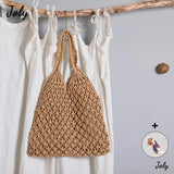 Women's Straw Beach Handbag Large Capacity Net Rope Bag