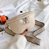 Semicircle Saddle Crossbody Bag Women PU Leather Shoulder Handbags