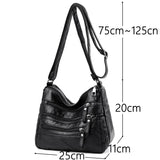 Soft Retro Shoulder Bag Messenger Bag Female Travel Handbag