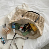 Straw Woven Underarm Shoulder Tote Bags & Scarf for Women