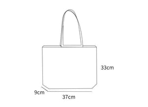 Embroidered Shoulder Canvas Bag Girls College Students Large Capacity