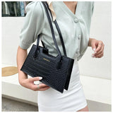 Vintage Pu Leather Underarm Bag Women Solid Shoulder Bags Female Handbags Small
