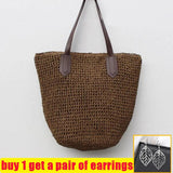 Boho Handbag Summer Straw Bags Large Capacity Shoulder Tote