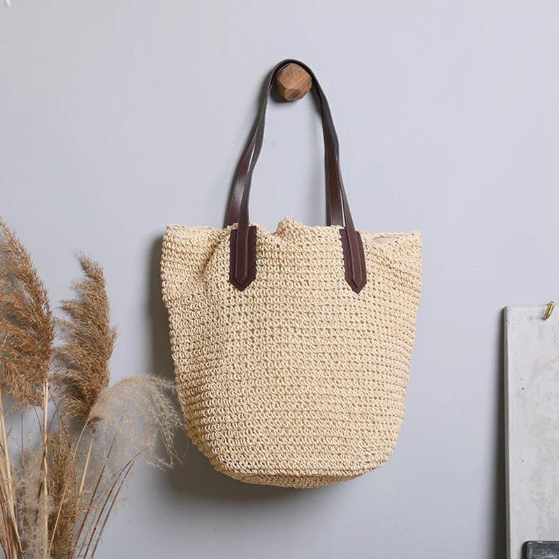 Boho Handbag Summer Straw Bags Large Capacity Shoulder Tote