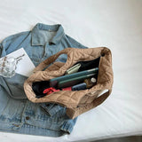 Winter Nylon Tote Bag Large Capacity Shoulder Handbag for Women