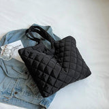 Winter Nylon Tote Bag Large Capacity Shoulder Handbag for Women
