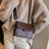 Vintage PU Leather Crossbody Bags Women Shoulder Handbags