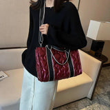 Quilted Cotton Crossbody Satchel for Shopper Travel