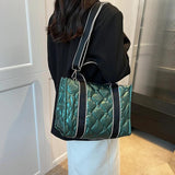 Quilted Cotton Crossbody Satchel for Shopper Travel