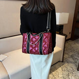 Quilted Cotton Crossbody Satchel for Shopper Travel