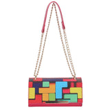 Women's PU Leather Underarm Handbag Chains Crossbody Clutch Purse