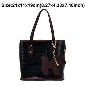 Crocodile Pattern Shoulder Handbag Crossbody Bag Tote Bolsa