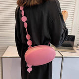 Women Round Handbag Female Crossbody Bags Green Pink Shoulder Bags