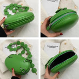 Women Round Handbag Female Crossbody Bags Green Pink Shoulder Bags