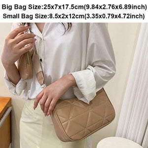 2PCS/Set Composite Bags for Women Shoulder Bag INS Zipper Handbags