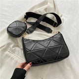 2PCS/Set Composite Bags for Women Shoulder Bag INS Zipper Handbags