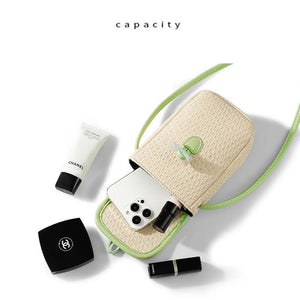 Straw Woven Small Phone Bag Ladies Shoulder Crossbody Messenger Bags